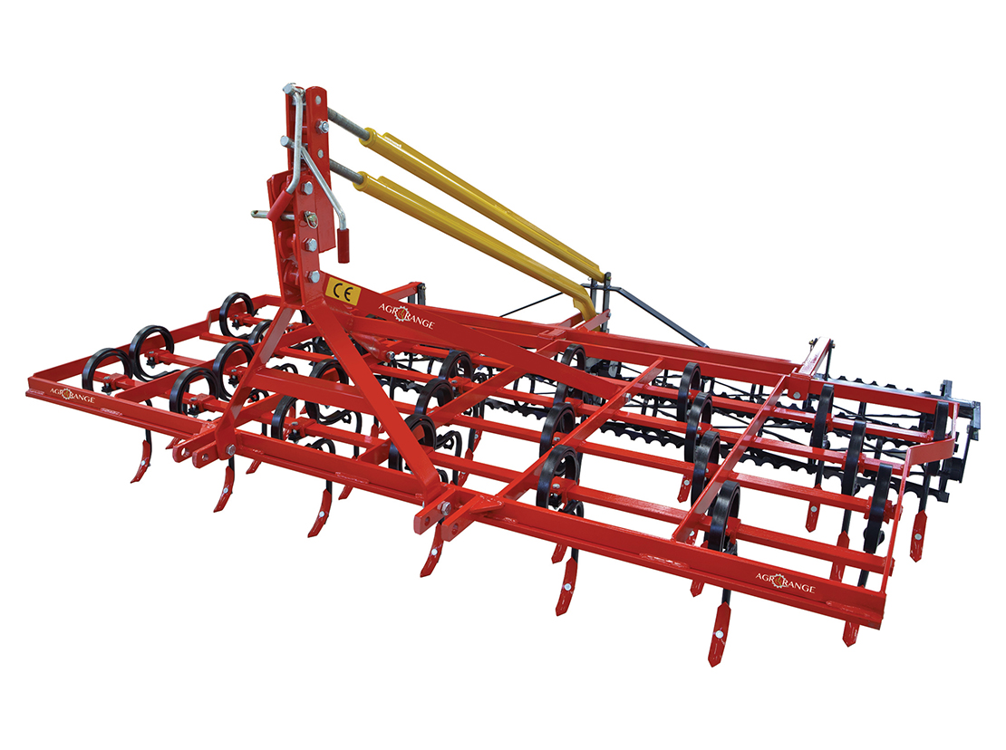 Cultivator With Spring And Crumbler Combination